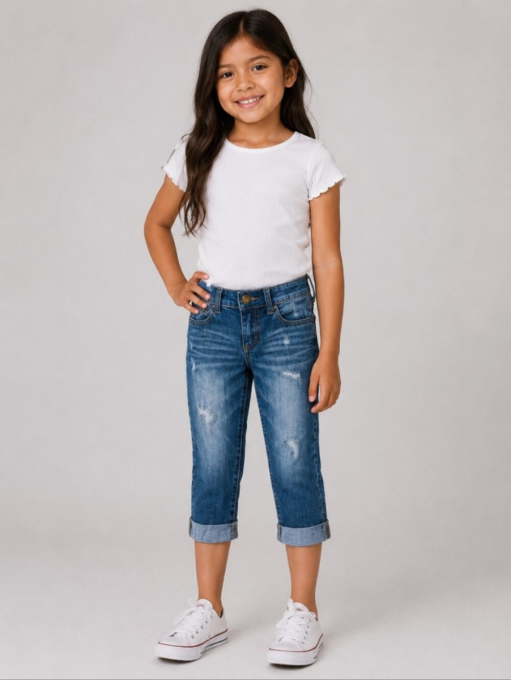 JOES JEANS Blanchett Distressed Capris Girl’s 7